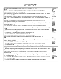 Grade 6 Curriculum Map and Pacing Guide