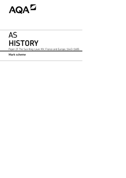 AS History Specimen mark scheme Paper 2F