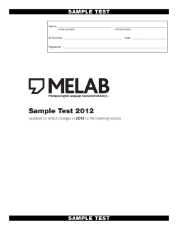 MELAB Sample Test