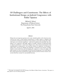 Of Challengers and Constituents: The Eects of