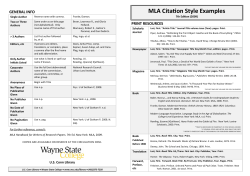 MLA - Wayne State College