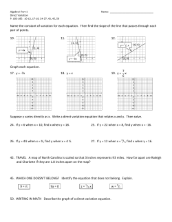 Day 06 - Direct Variation Homework