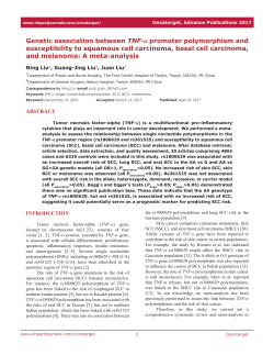 Genetic association between TNF-&alpha; promoter