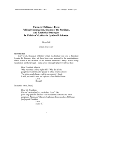 Through Children`s Eyes