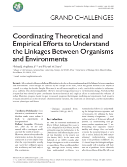Coordinating Theoretical and Empirical Efforts to