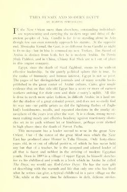 Taha Husain and Modern Egypt.