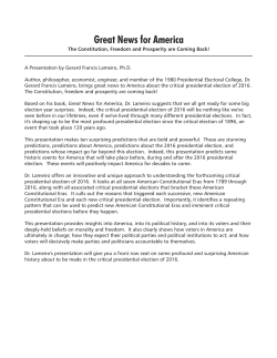 Great News for America - Gerard Francis Lameiro