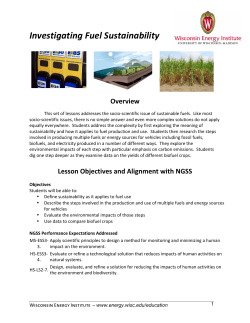 Investigating Fuel Sustainability