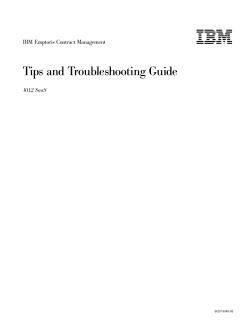 IBM Emptoris Contract Management: Tips and Troubleshooting Guide