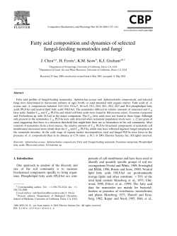 Fatty acid composition and dynamics of selected fungal