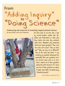 “Adding Inquiry” to “Doing Science”