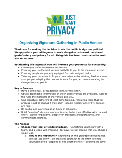 Organizing Signature Gathering in Public Venues