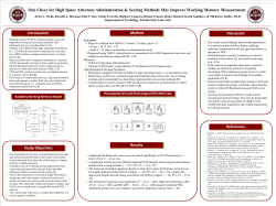 One Cheer for Digit Span - FSU Psychology