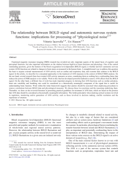 The relationship between BOLD signal and autonomic nervous