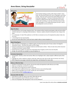 Anne Glover, String-‐Storyteller