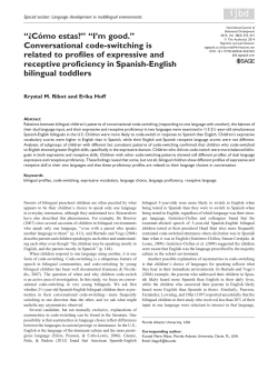 Conversational code-switching is related