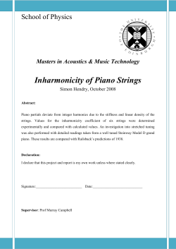 Inharmonicity of Piano Strings
