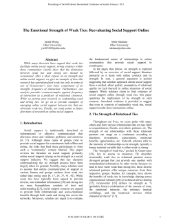 The Emotional Strength of Weak Ties