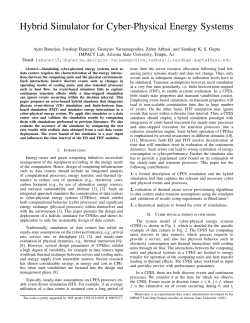 Hybrid Simulator for Cyber-Physical Energy Systems