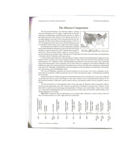 The Missouri Compromise