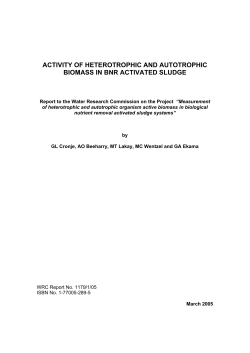 activity of heterotrophic and autotrophic biomass in bnr activated