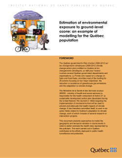 Estimation of environmental exposure to ground-level ozone
