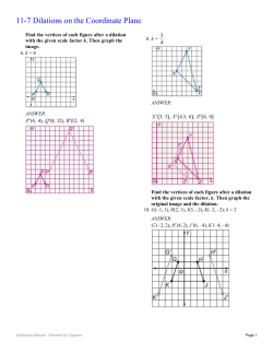 11-7 Dilations on the Coordinate Plane