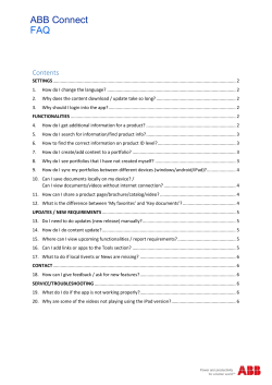 ABB Connect FAQ