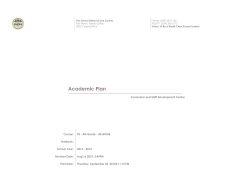 Academic Plan - Lee County School District