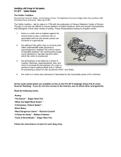 Something a Bit Creepy for the Summer... Pre-AP 9 -