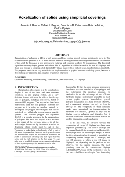 Voxelization of solids using simplicial coverings