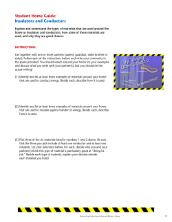 Student Home Guide: Insulators and Conductors