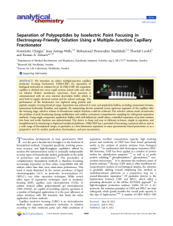 Separation of Polypeptides by Isoelectric Point Focusing in