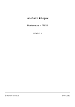 Indefinite integral