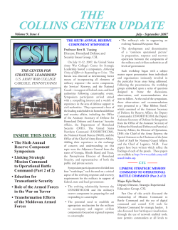 Complete publication - Center for Strategic Leadership