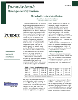 Methods of Livestock Identification, AS-556-W
