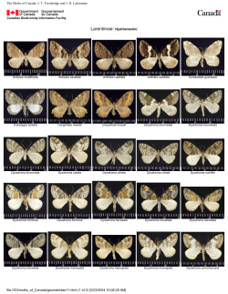 The Moths of Canada: J. T. Troubridge and J. D. Lafontaine