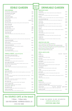 The Source`s menu