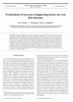 Evaluation of iron as a triggering factor for red tide blooms