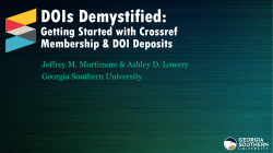 DOIs Demystified - DigitalCommons@Kennesaw State University