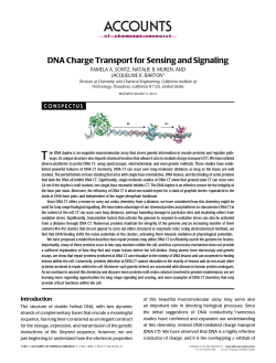DNA Charge Transport for Sensing and Signaling