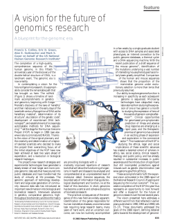 A vision for the future of genomics research