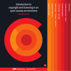 Introduction to copyright and licensing in an open access