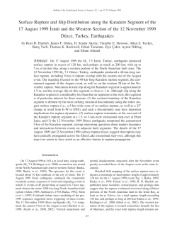 Surface Rupture and Slip Distribution along the Karadere Segment