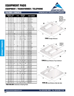 equipment pads - Armorcast Products