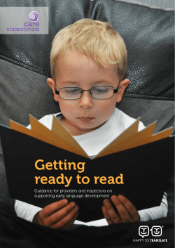 Getting ready to read - Care Inspectorate Hub