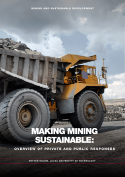 making mining sustainable