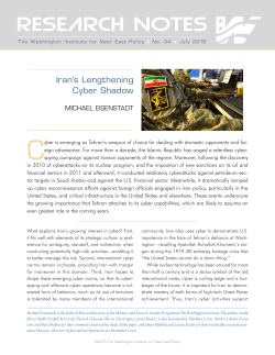 Iran`s Lengthening Cyber Shadow. - The Washington Institute for