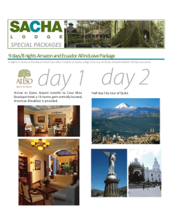 9 Days/8 Nights Amazon And Ecuador All