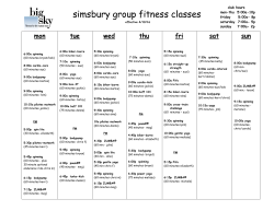 simsbury group fitness classes